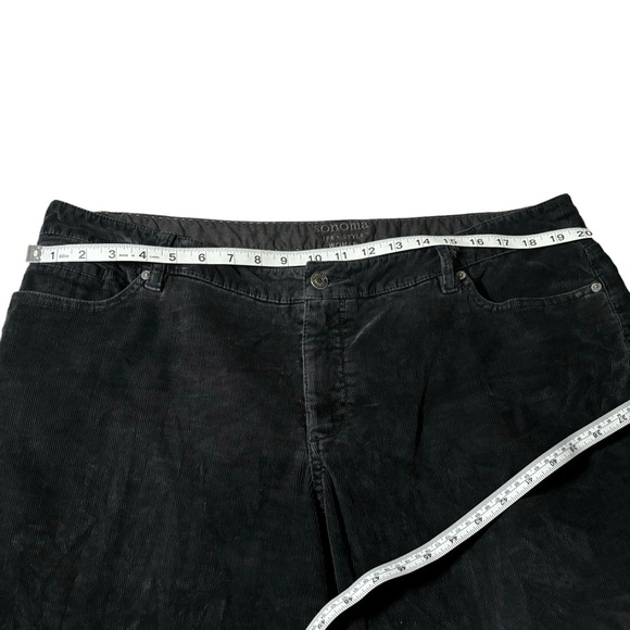 Sonoma Woman Black Corduroy Bootcut Pants Women's Size 16W - Picture 11 of 13